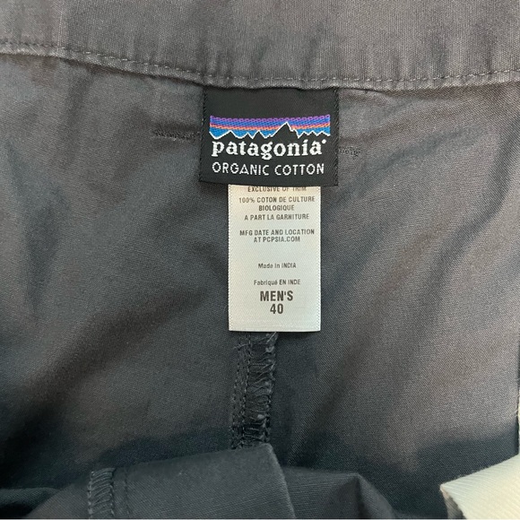 Patagonia 100% Organic Cotton Men’s Shorts Size 40 Dark Grey - Picture 2 of 6